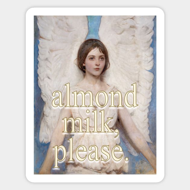 Almond Milk, Please. Angel Sticker by ellanely
